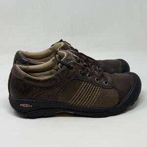 Keen Finlay Oxford Sneakers Mens 11 Brown Leather Casual Hiking Soft Toe Shoes